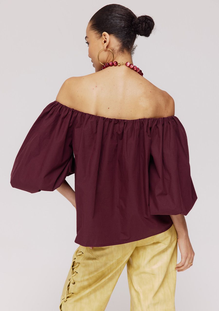 Lauren blouse wine berry harper and yve