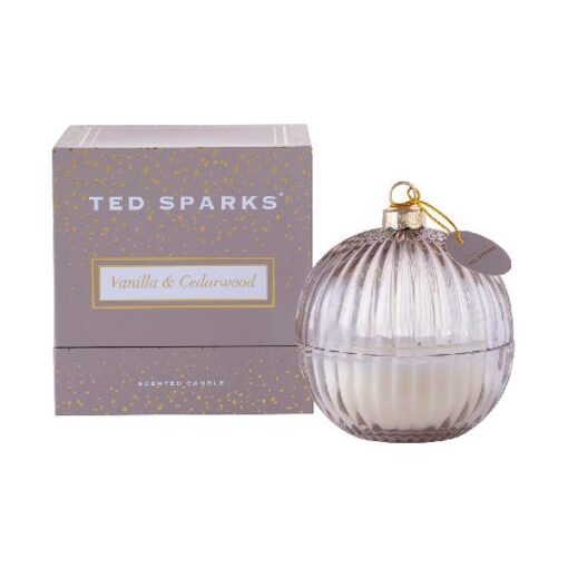TED SPARKS - Christmas Bauble - Vanilla & Cedarwood