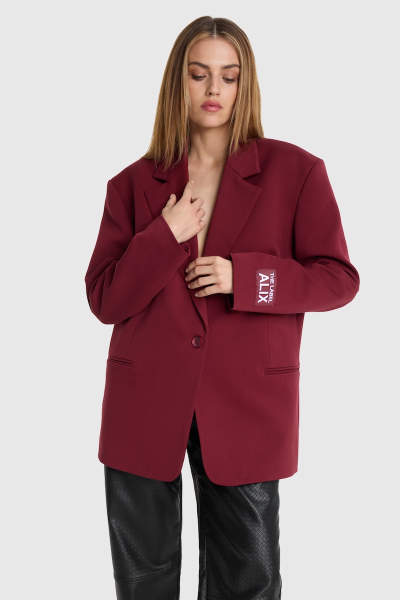 Oversized blazer bordeaux Alix The Label