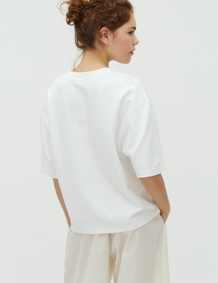 Emrys v-hals t-shirt white 1