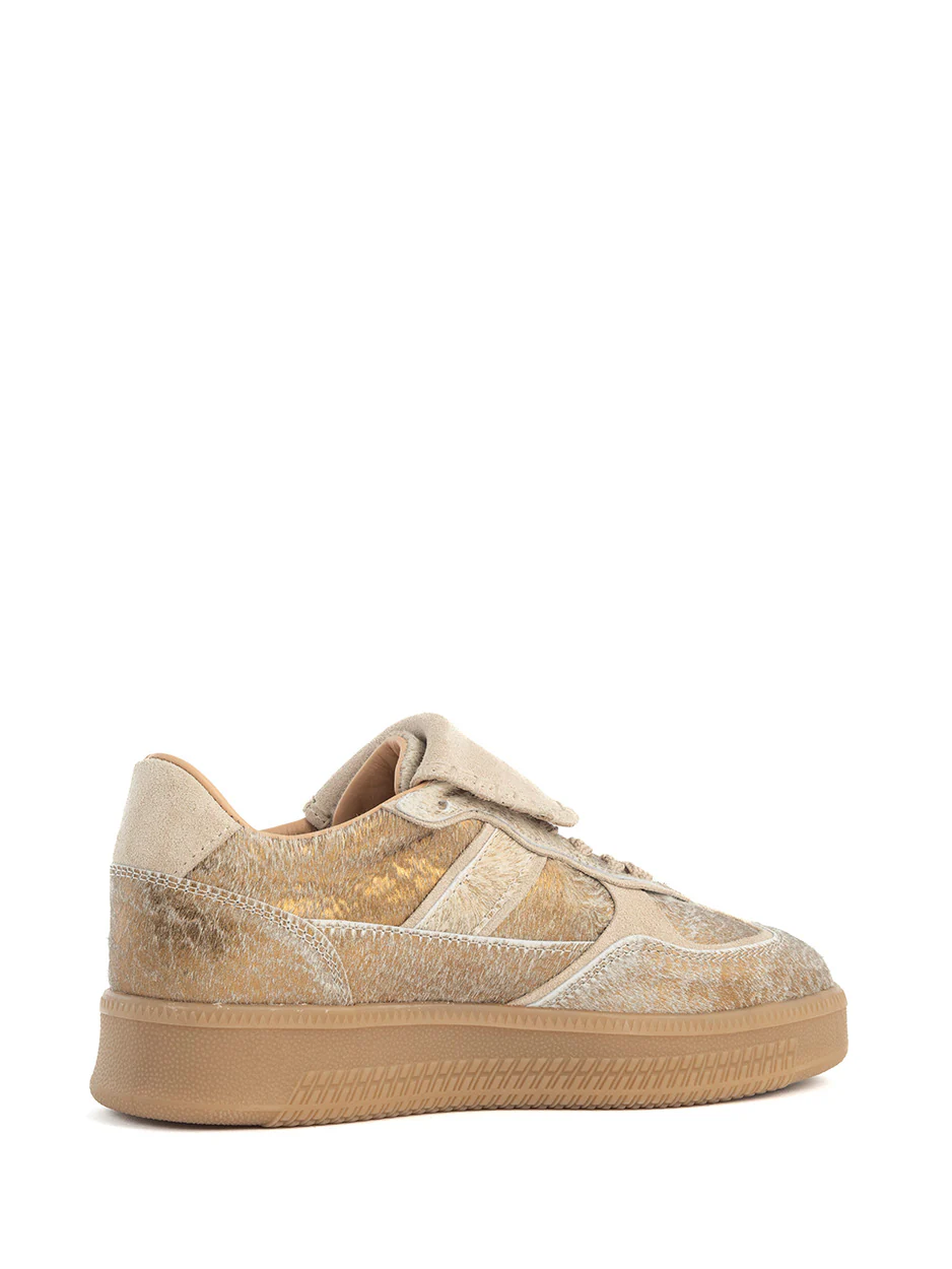 Ira sneaker gold beige babouche