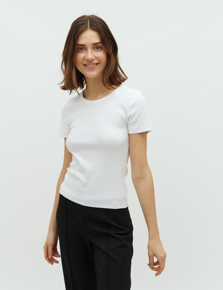 Otis top korte mauw white