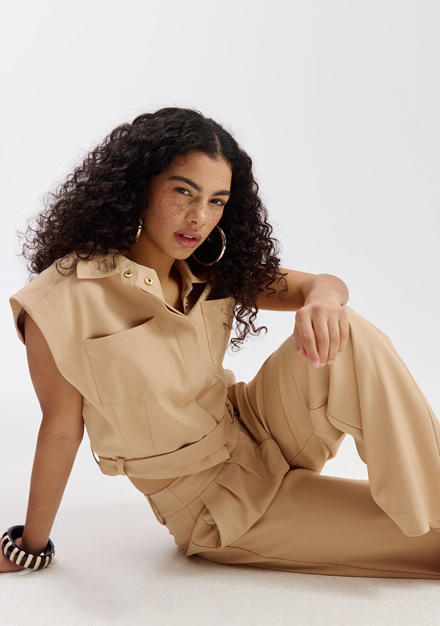 Katie gilet beige harper and yve