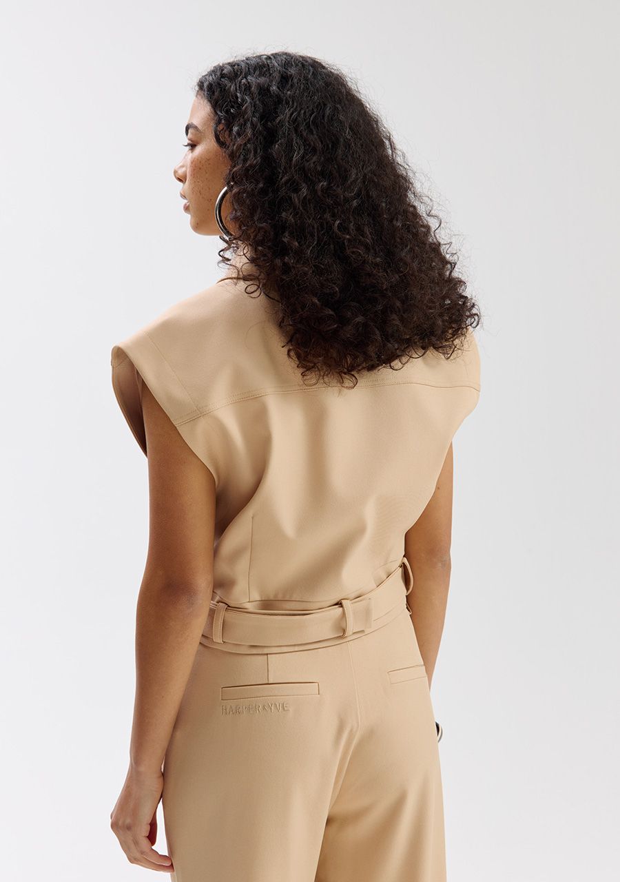 Katie gilet beige harper and yve