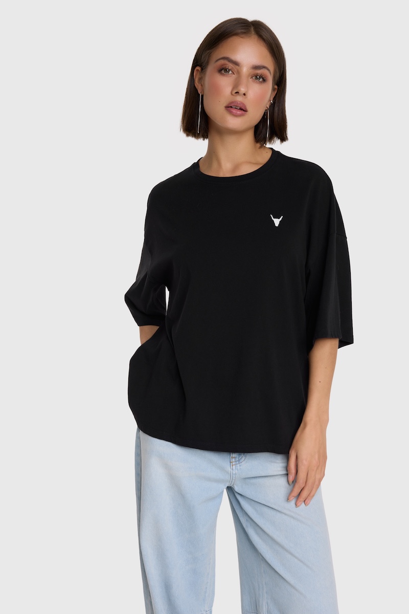 Ladies knitted faded LX t-shirt alix the label