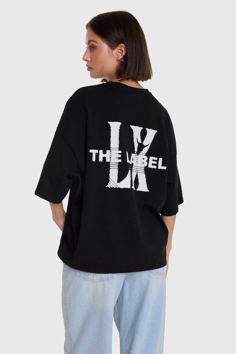 Ladies knitted faded LX t-shirt alix the label