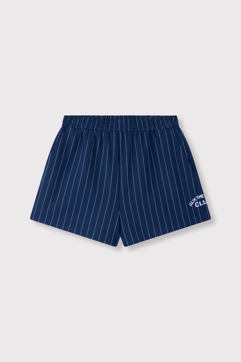Ladies woven clean striped shorts alix the label