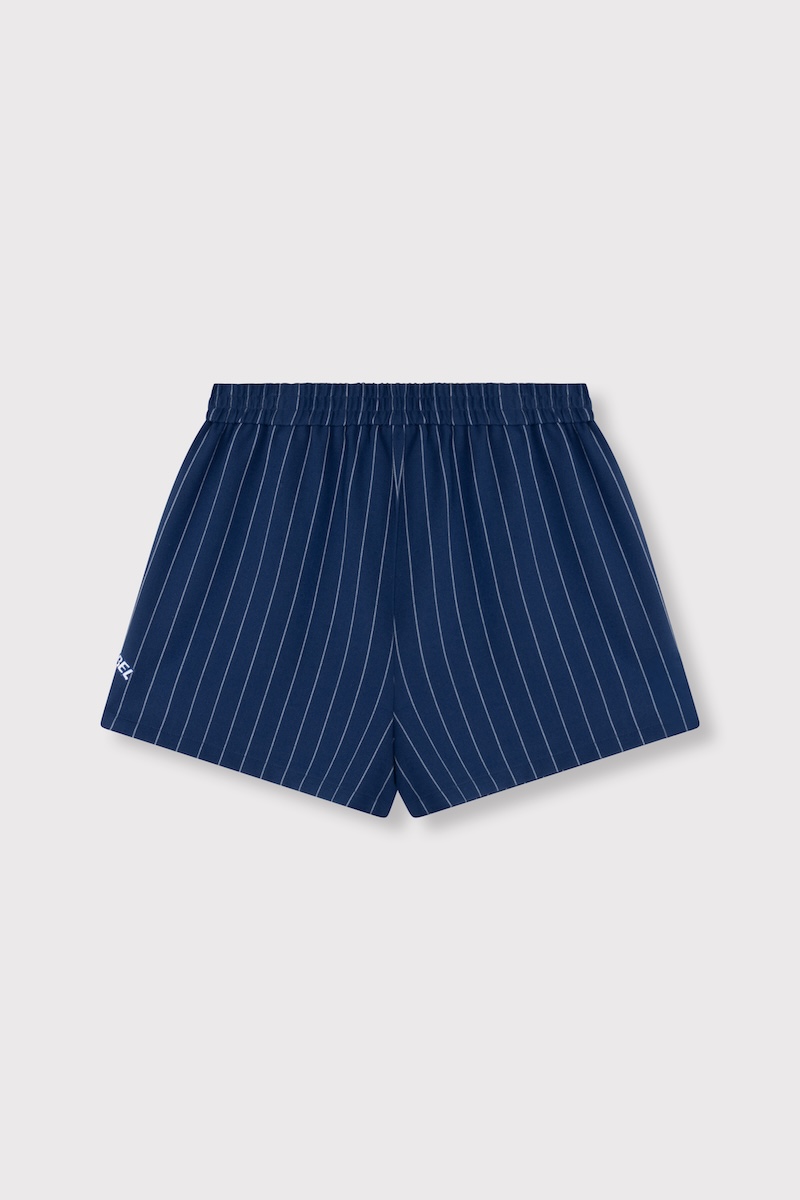 Ladies woven clean striped shorts alix the label