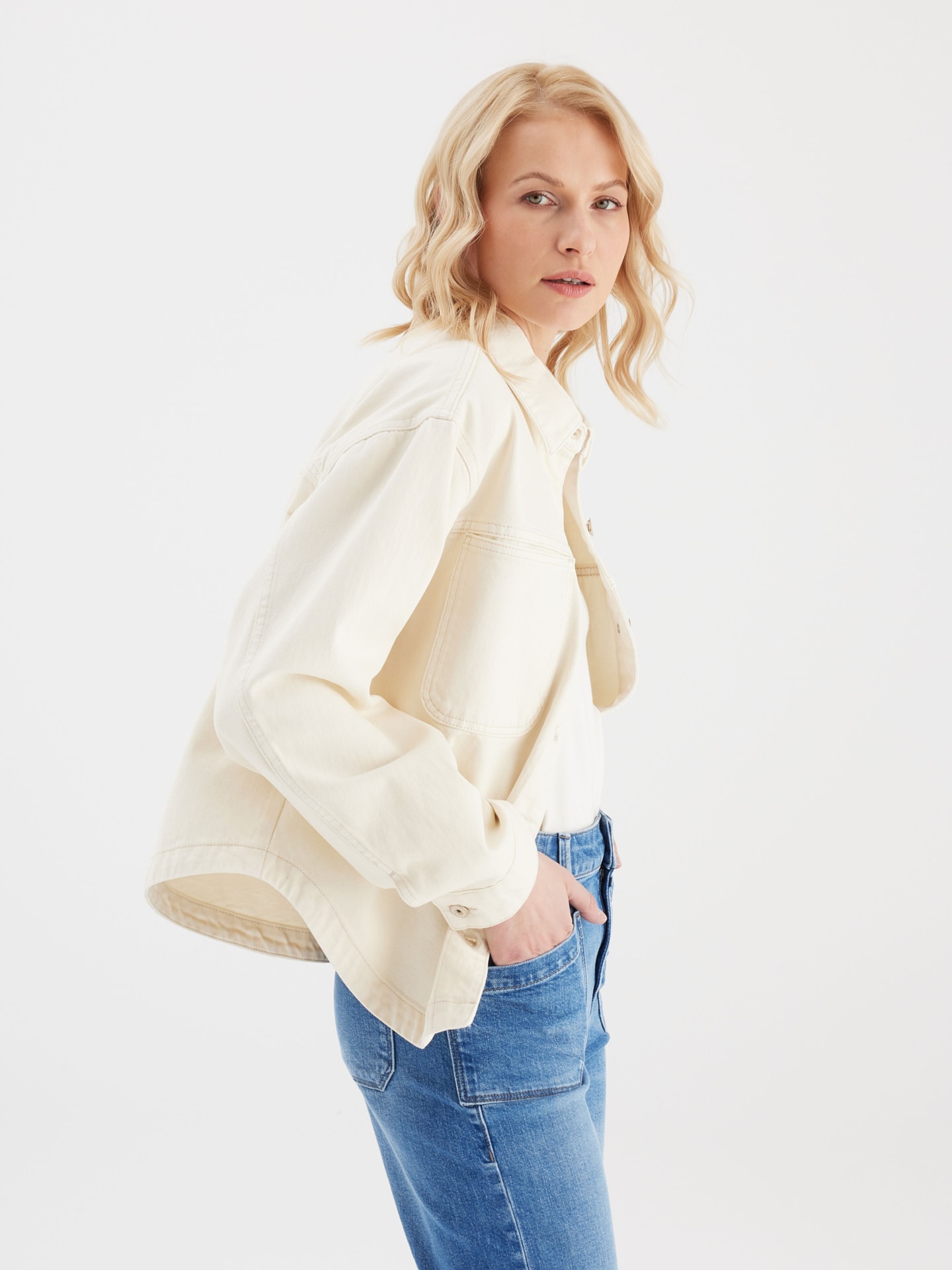 Tamara Ecru Jacket Coj denim