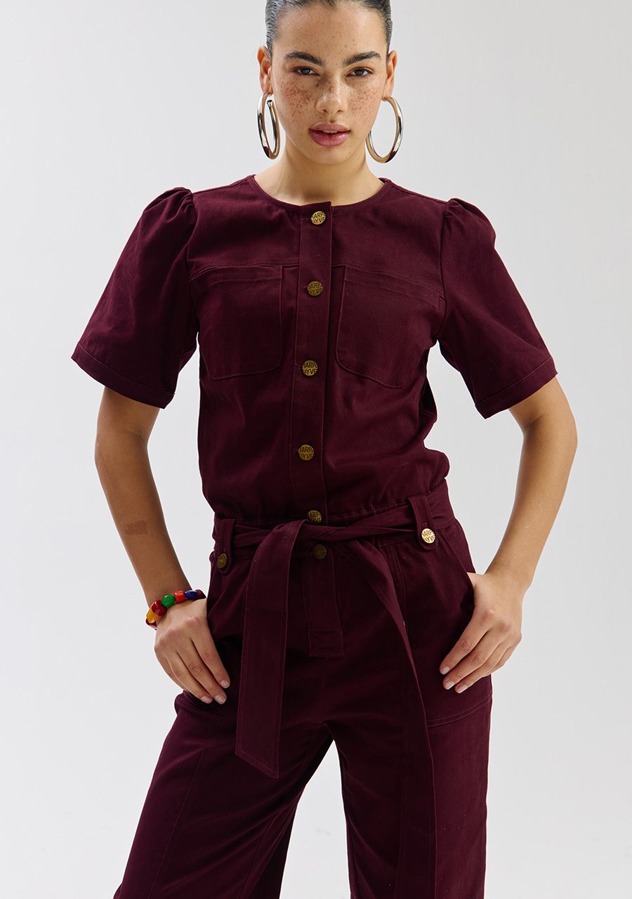 Yael jumpsuit paars harper and yve