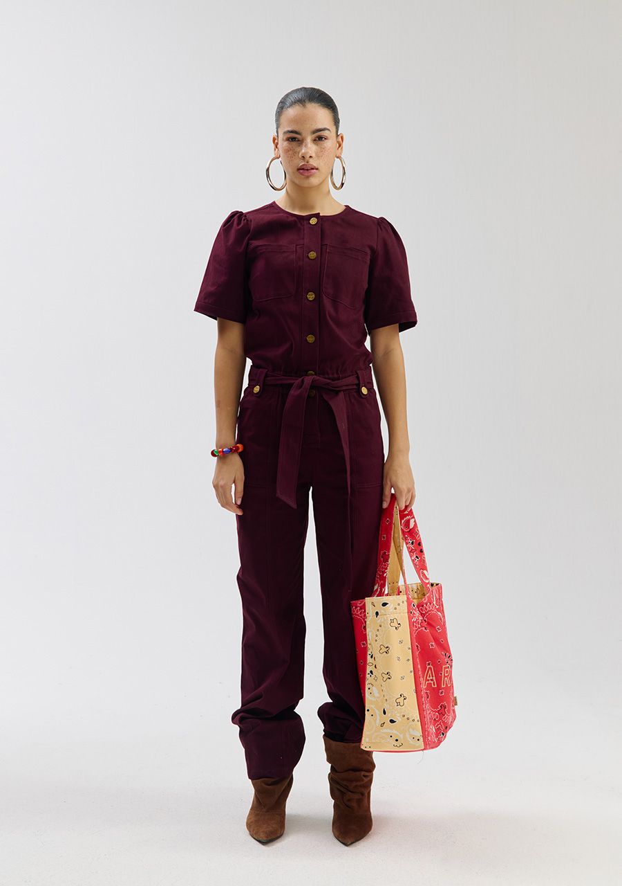 Yael jumpsuit paars harper and yve