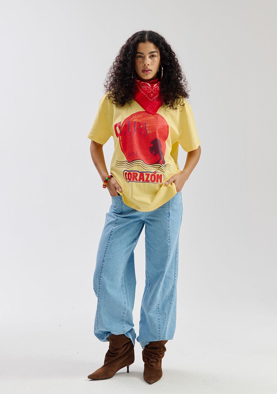 Club Corazon t-shirt harper and yve light yellow