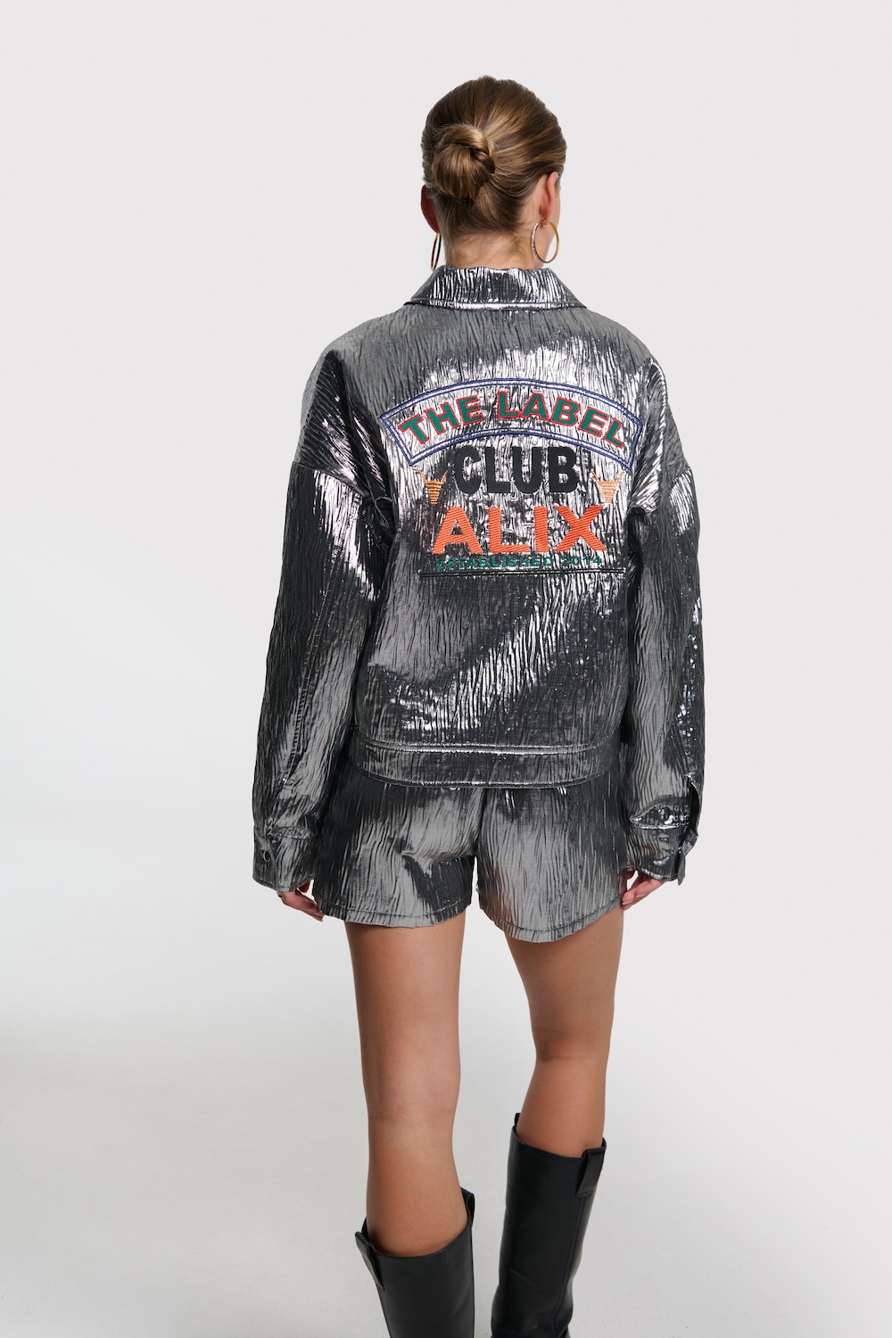 Silver artwork jacket alix the label