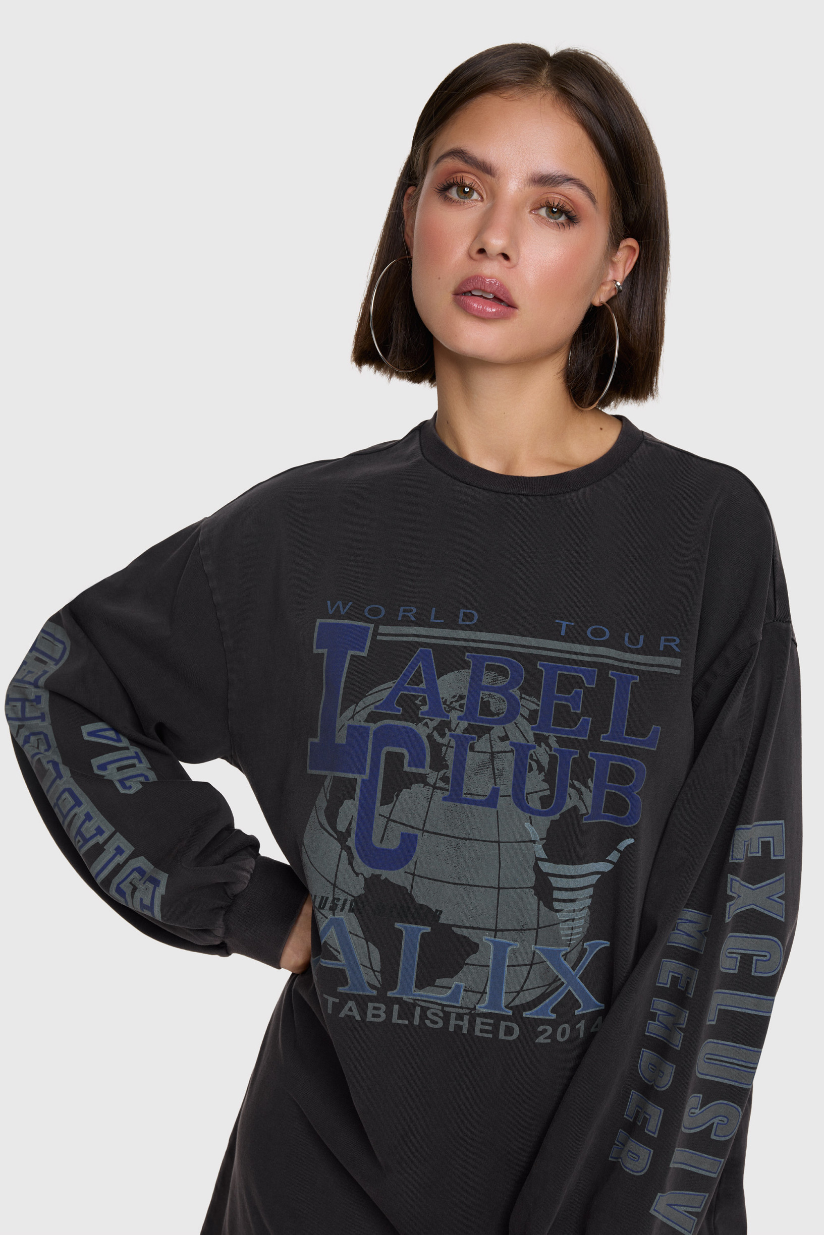 ladies knitted label club longsleeve t-shirt alix the label