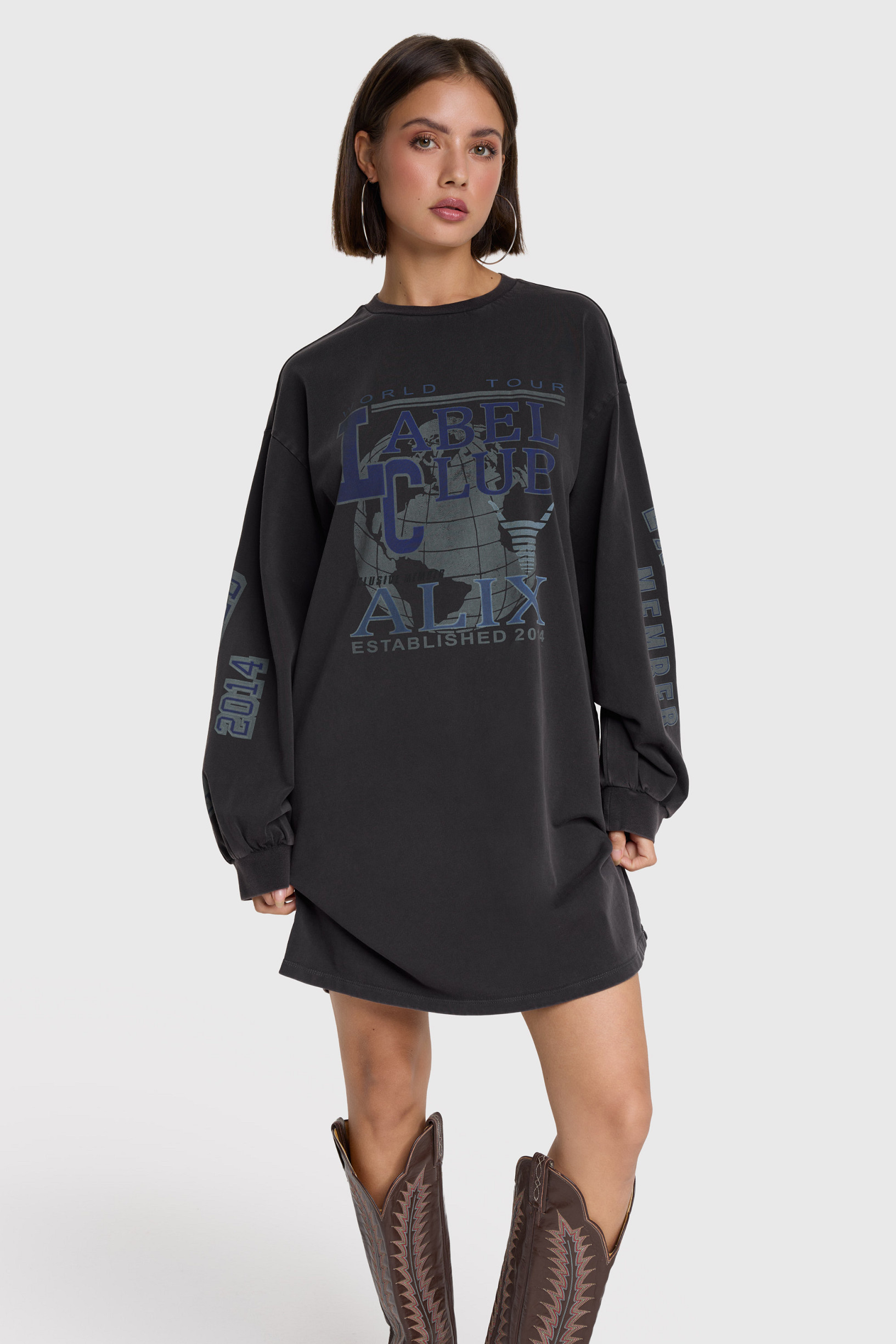 ladies knitted label club longsleeve t-shirt alix the label