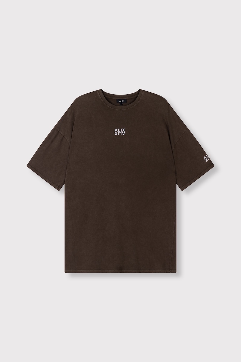 ALIX t-shirt dress bruin alix the label