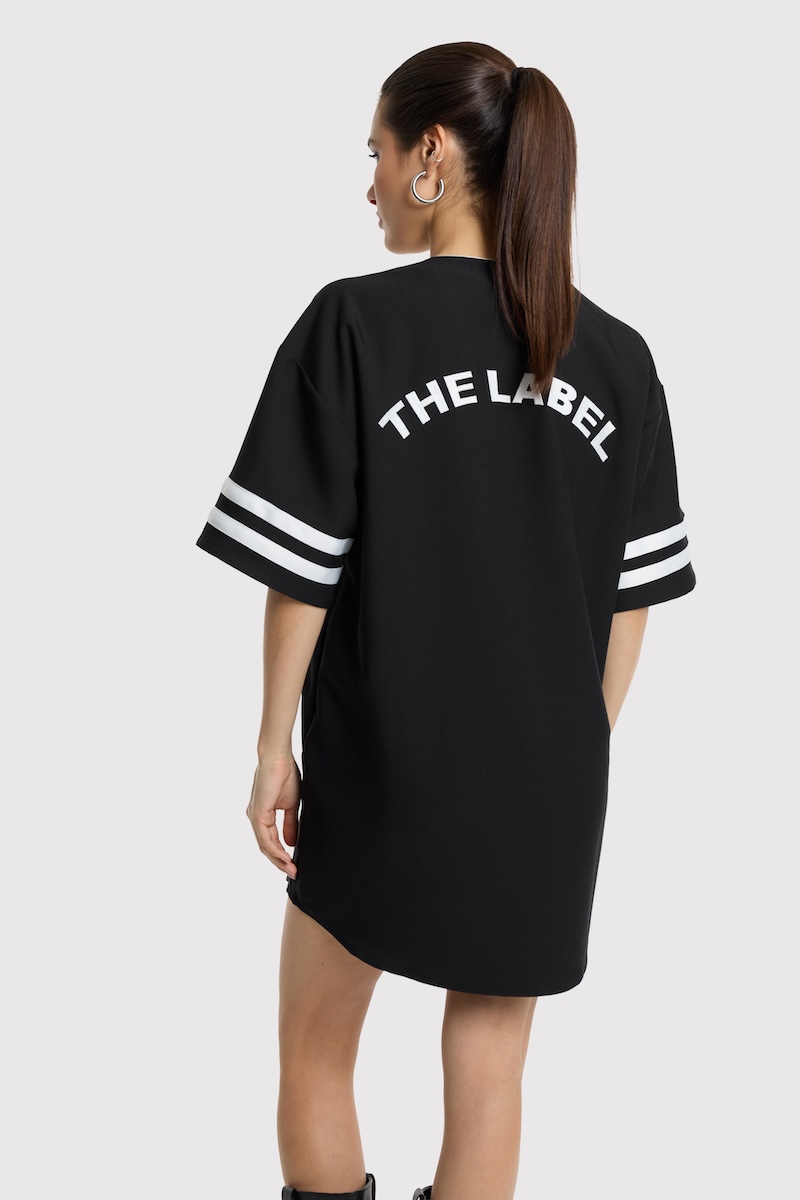 Baseball shirt dress alix the label