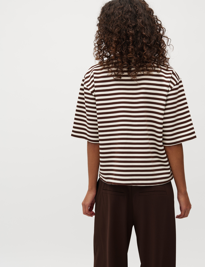 Emrys t-shirt java sugar stripe