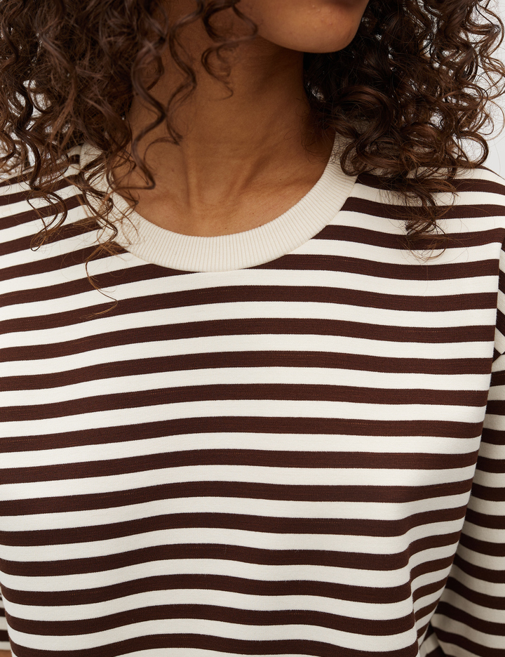 Emrys t-shirt java sugar stripe