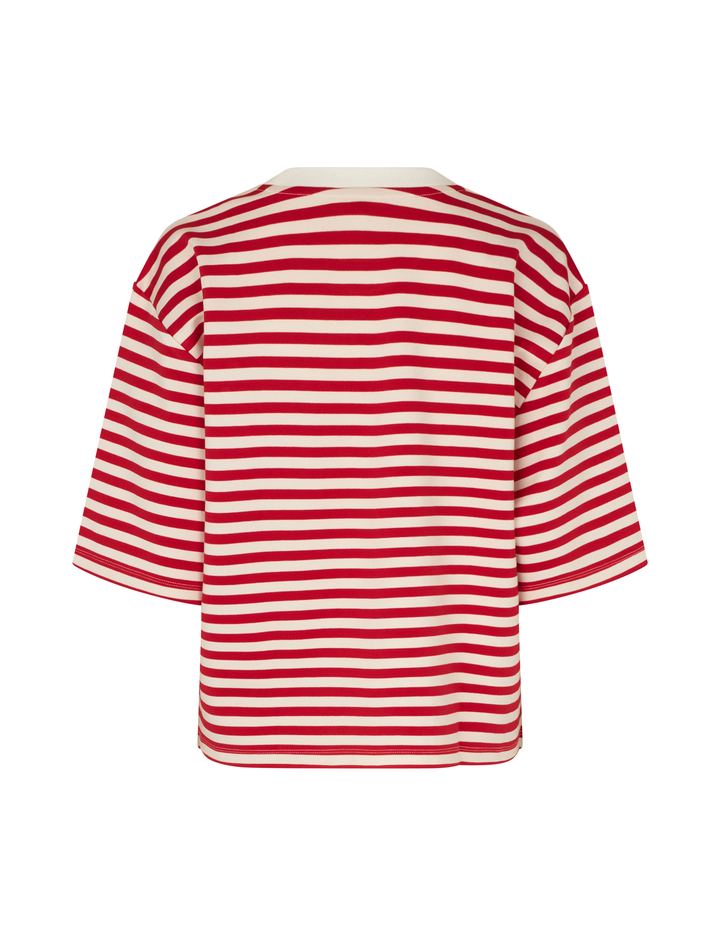 Emrys t-shirt rococco red stripe