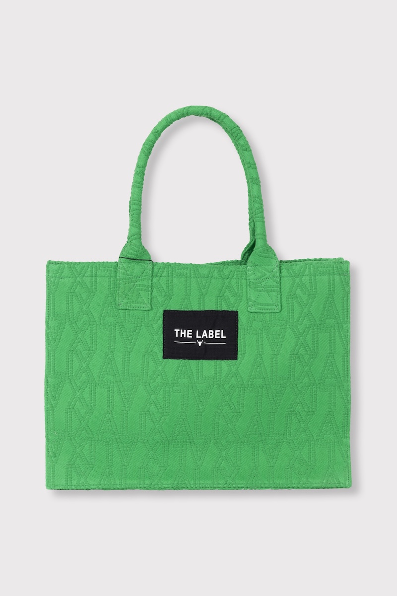 Jacquard shopper alix the label groen