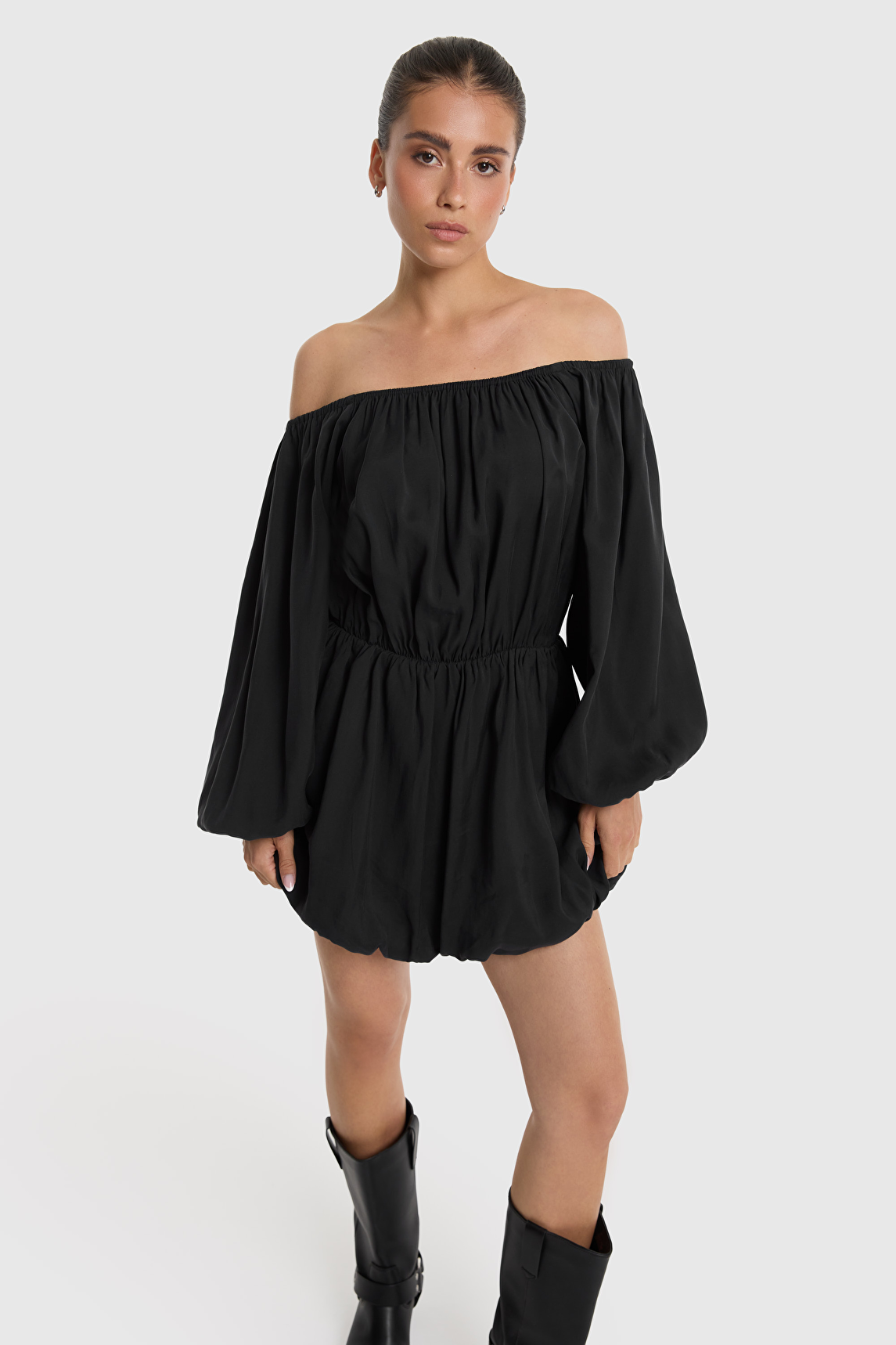 Modal balloon dress alix the label