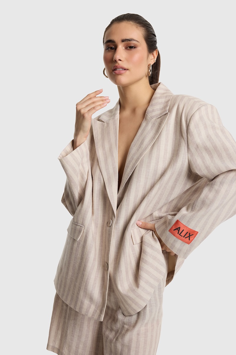 Striped blazer alix the label