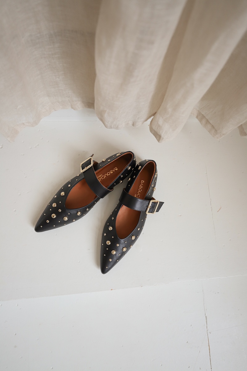 Celina loafer babouche grote maat damesschoenen zwart