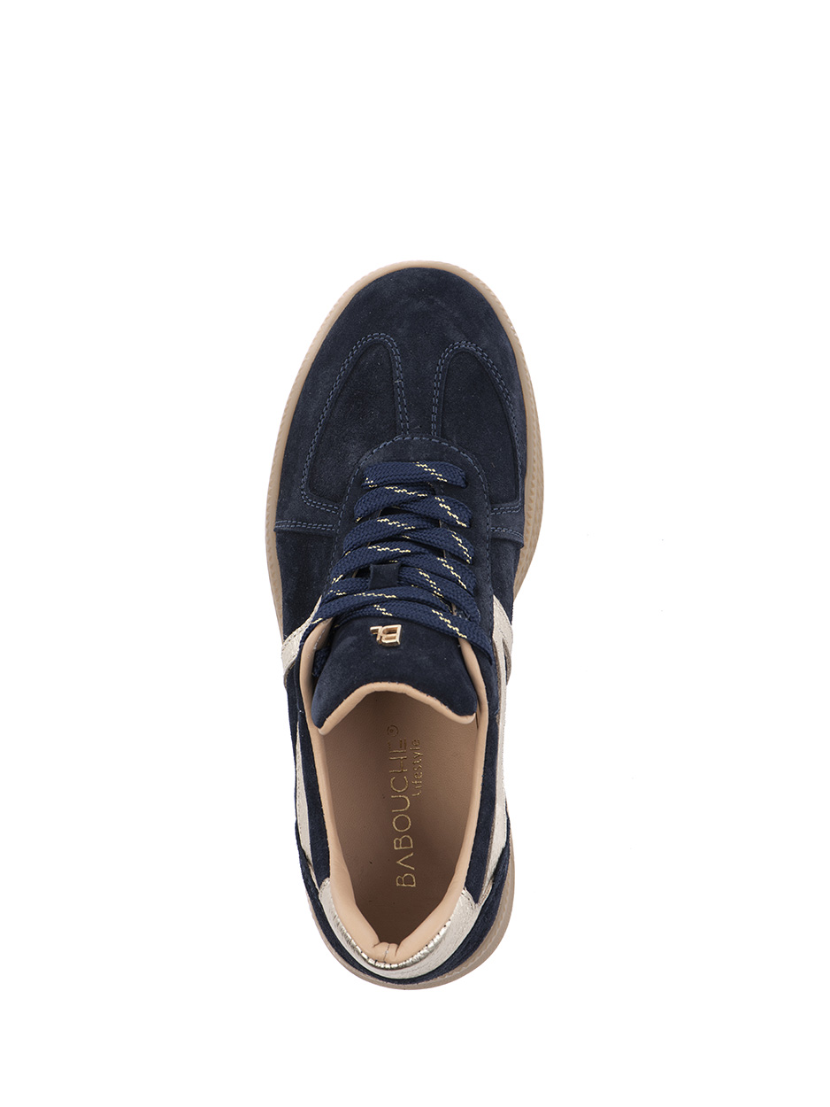 Liva sneakers navy gold grote schoenmaat