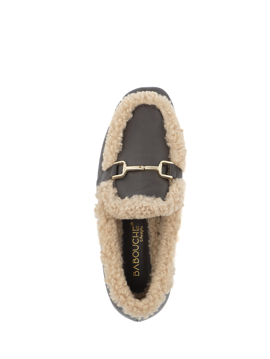 Loki Dark brown babouche grote maten