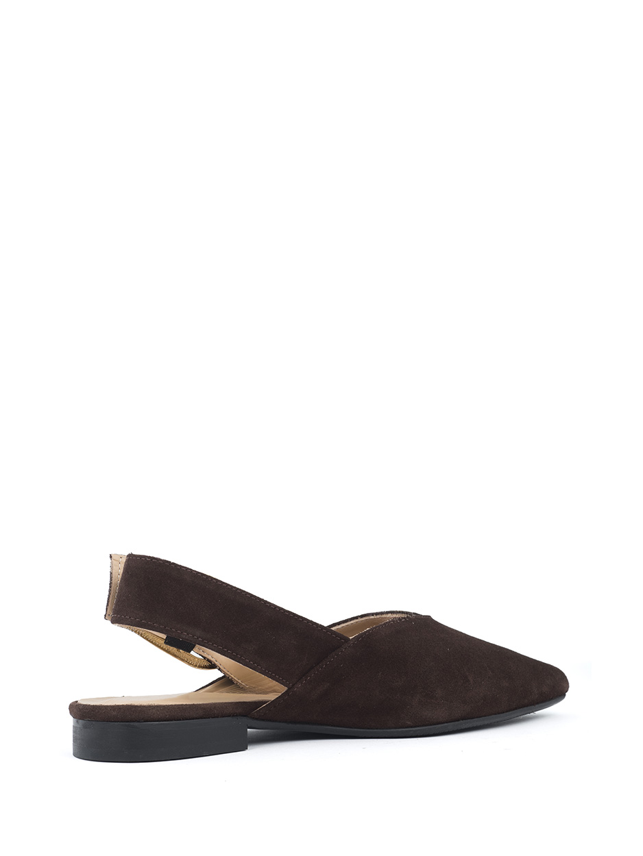 Yena slingback dark brown schoenmaat dames