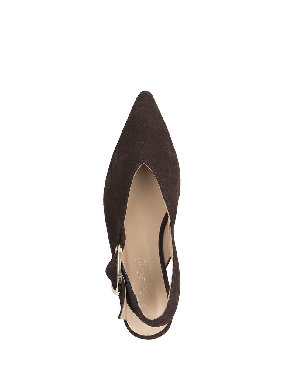 Yena slingback dark brown schoenmaat dames