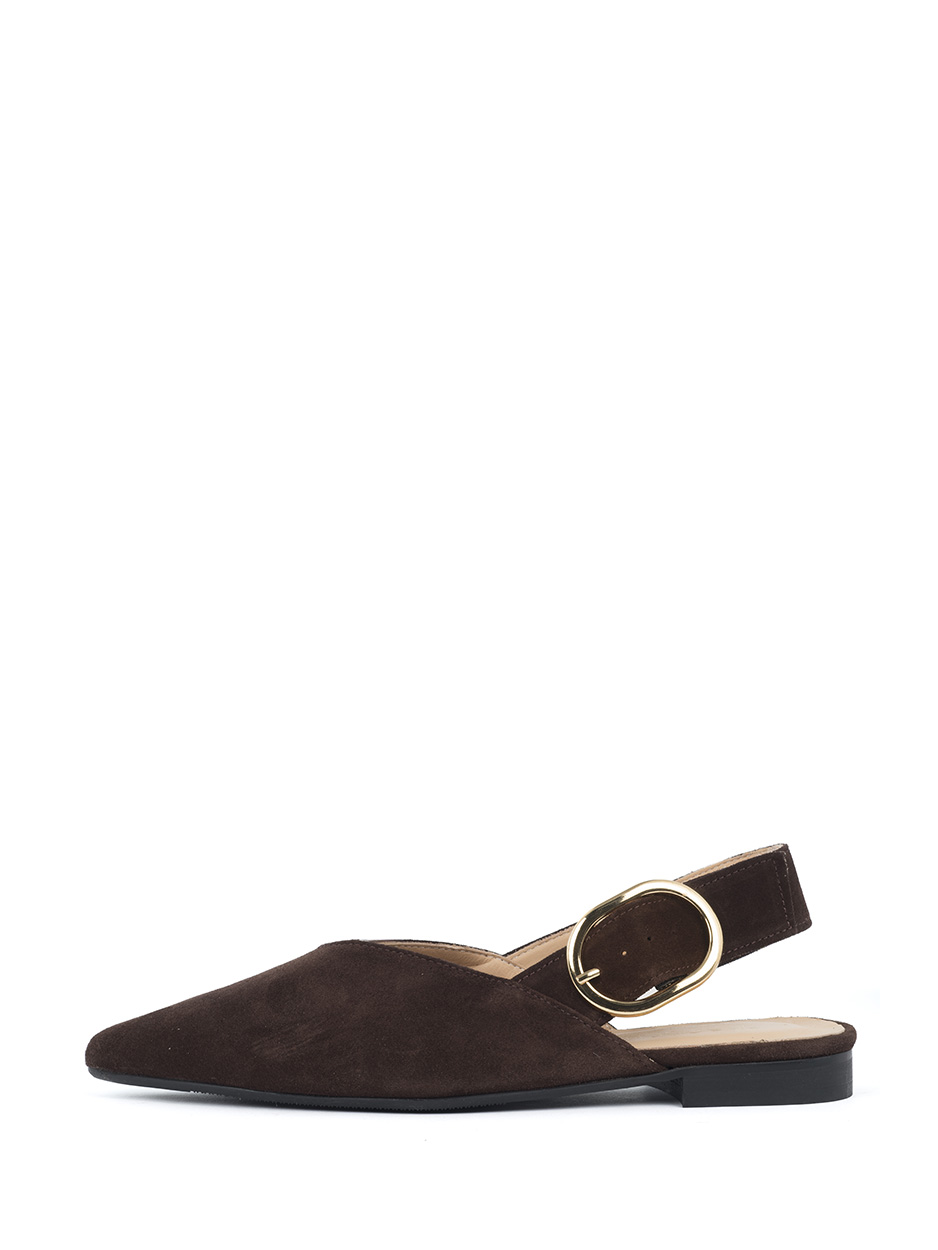 Yena slingback dark brown schoenmaat dames