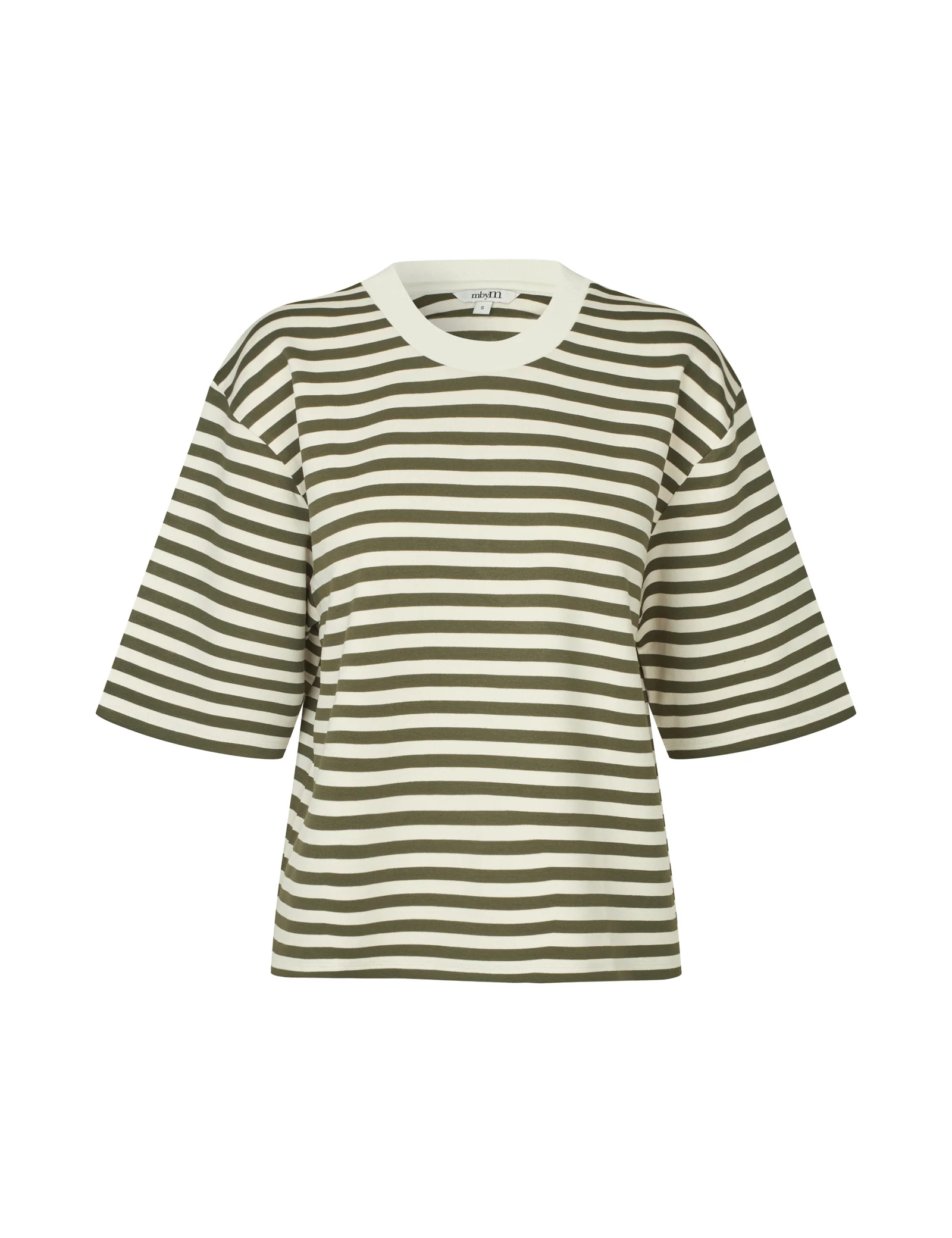 Emrys-M T-shirt - Olive Sugar Stripe