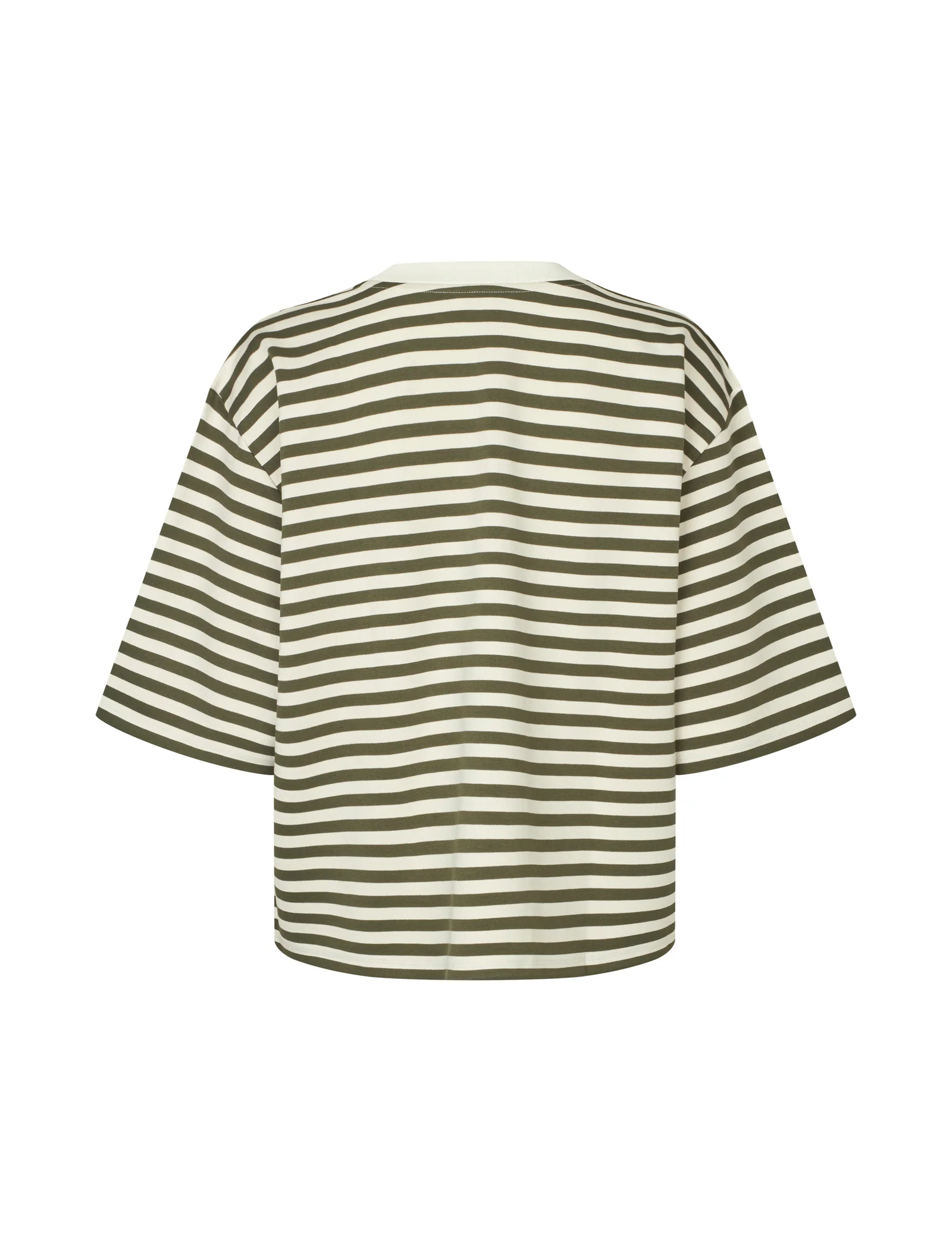 Emrys-M T-shirt - Olive Sugar Stripe
