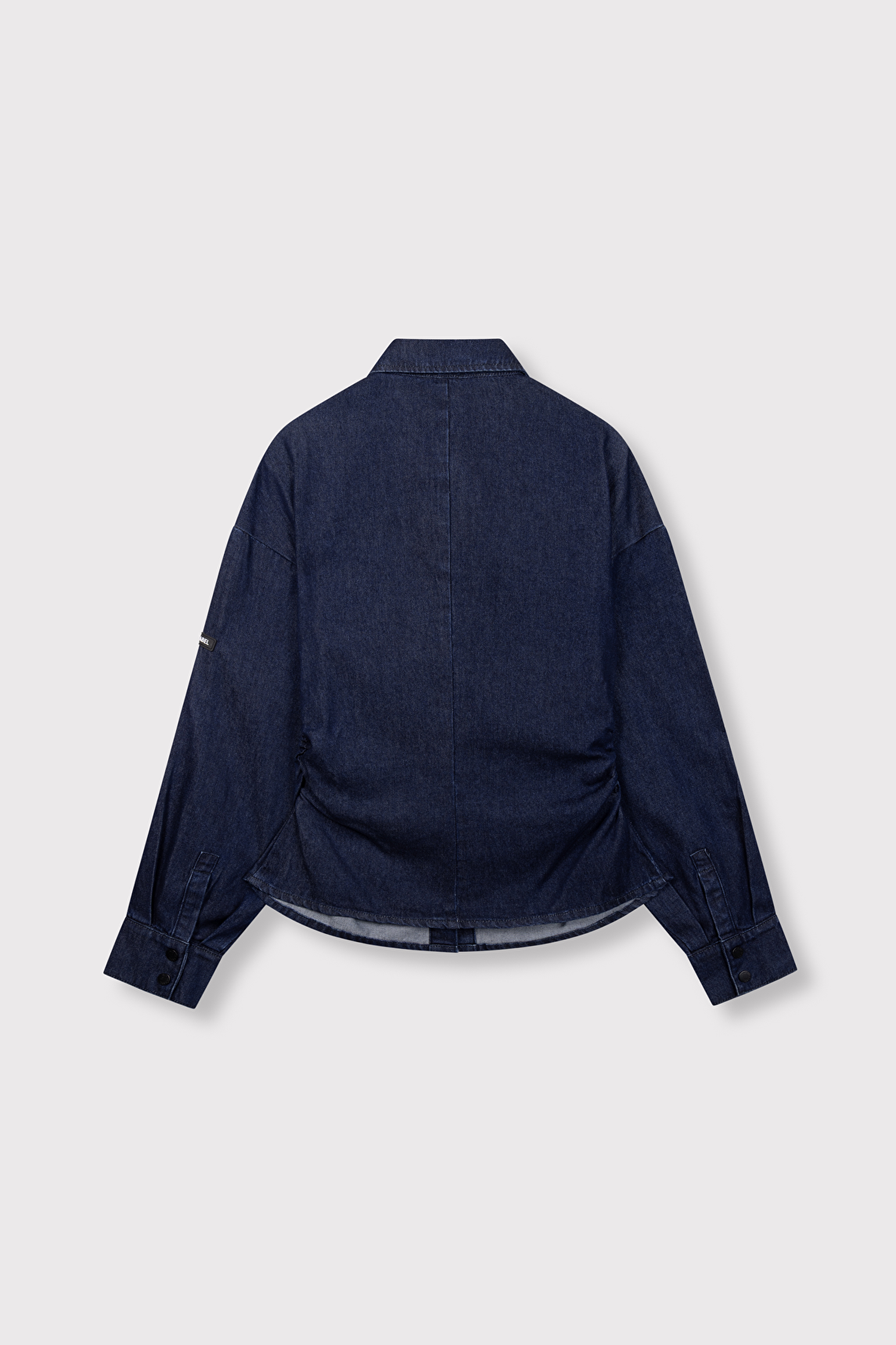 FITTED WAIST DENIM BLOUSE alix the label