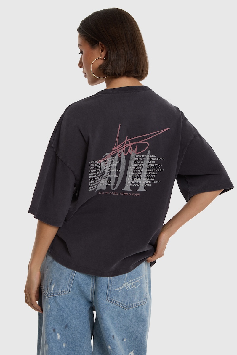 ladies knitted tour t-shirt alix the label