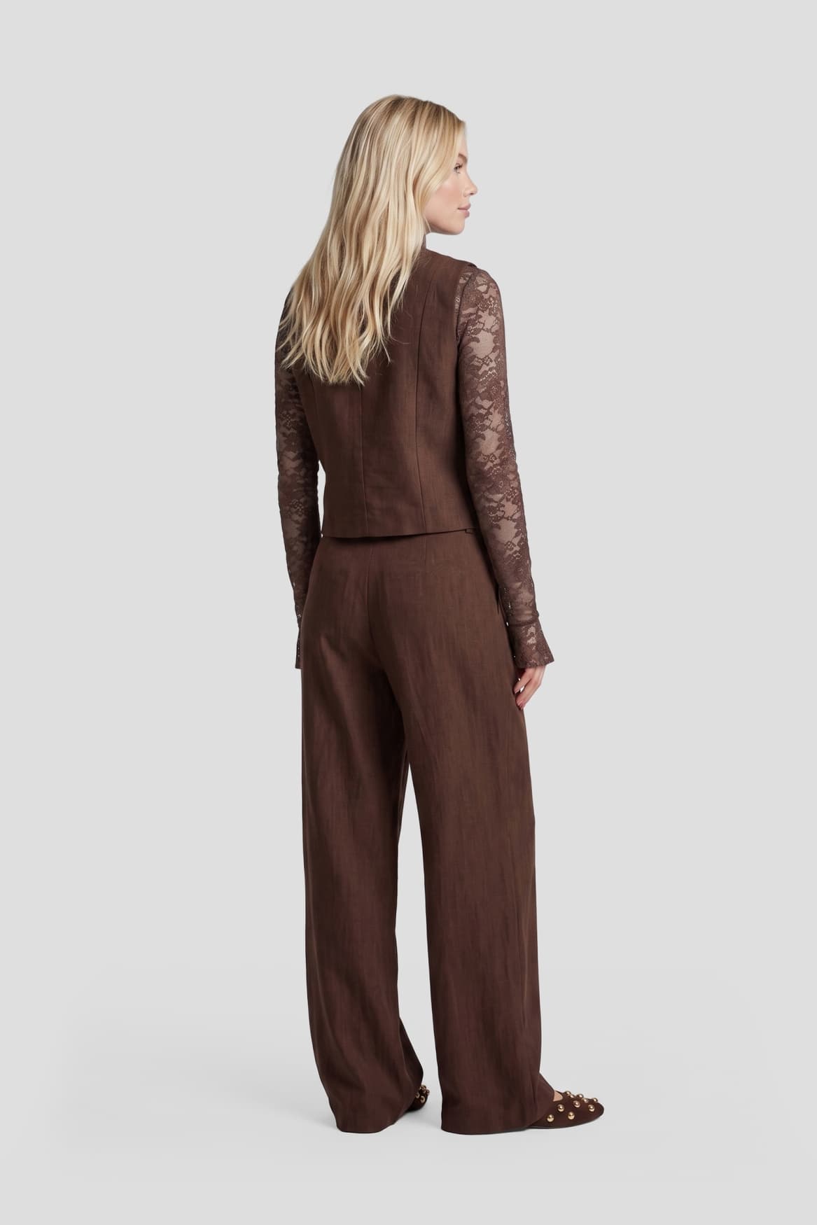 Haily top fluresk bruin