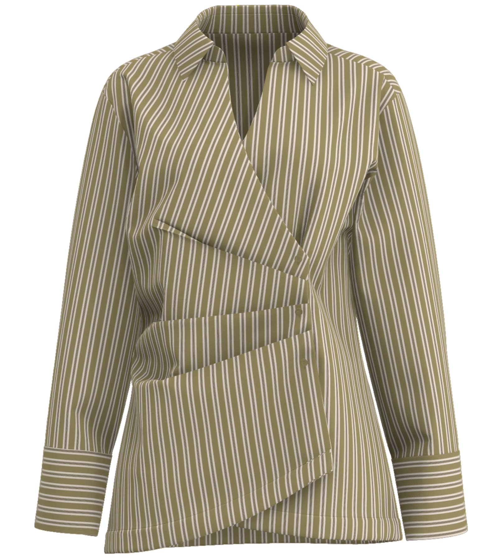 Yasalisa long wrap shirt